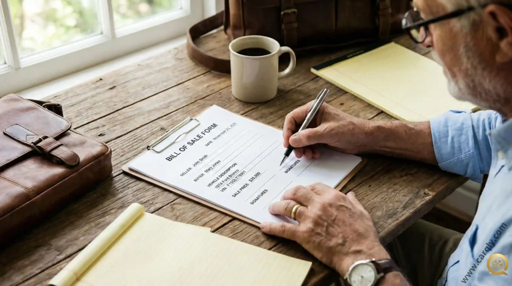 Completing a Bill of Sale Form