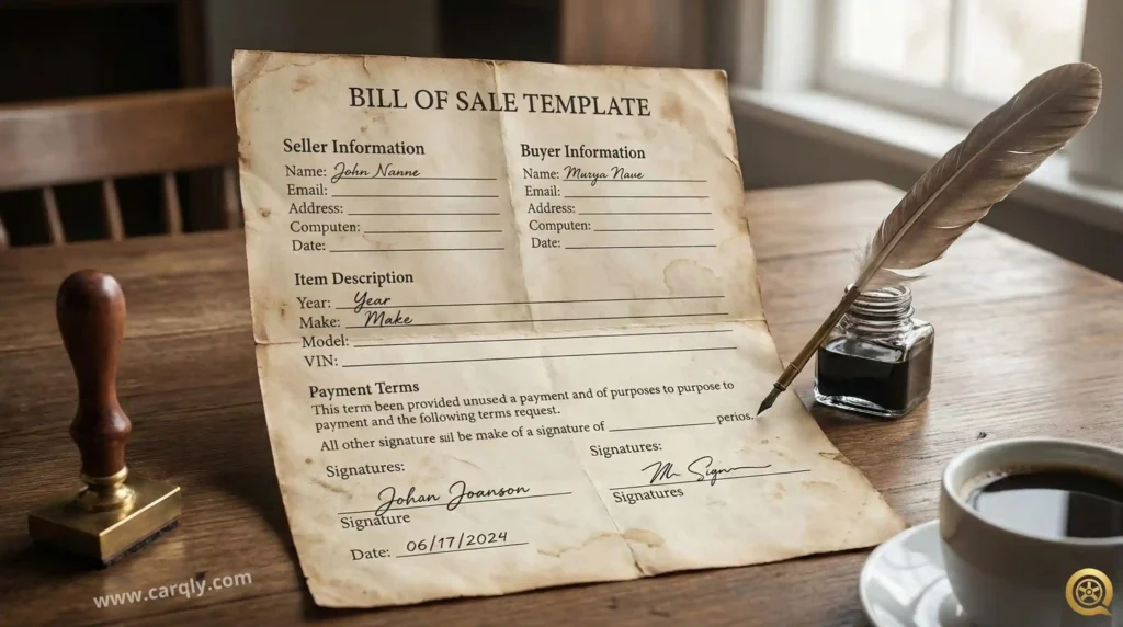 Example of a Bill of Sale Template