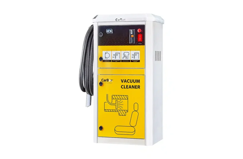 Yellow vacuum cleaner for car interiors
