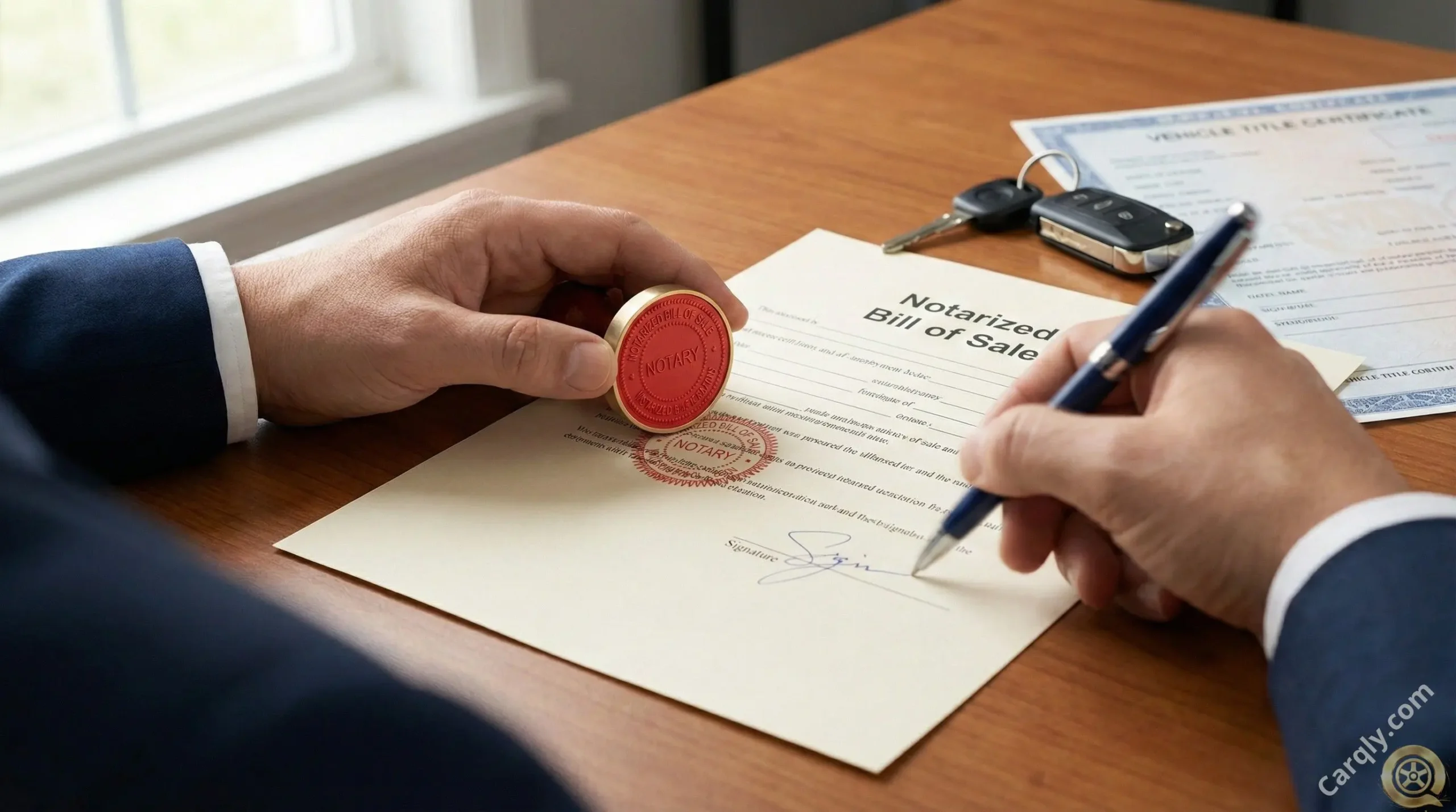 Notarized Bill of Sale for Car