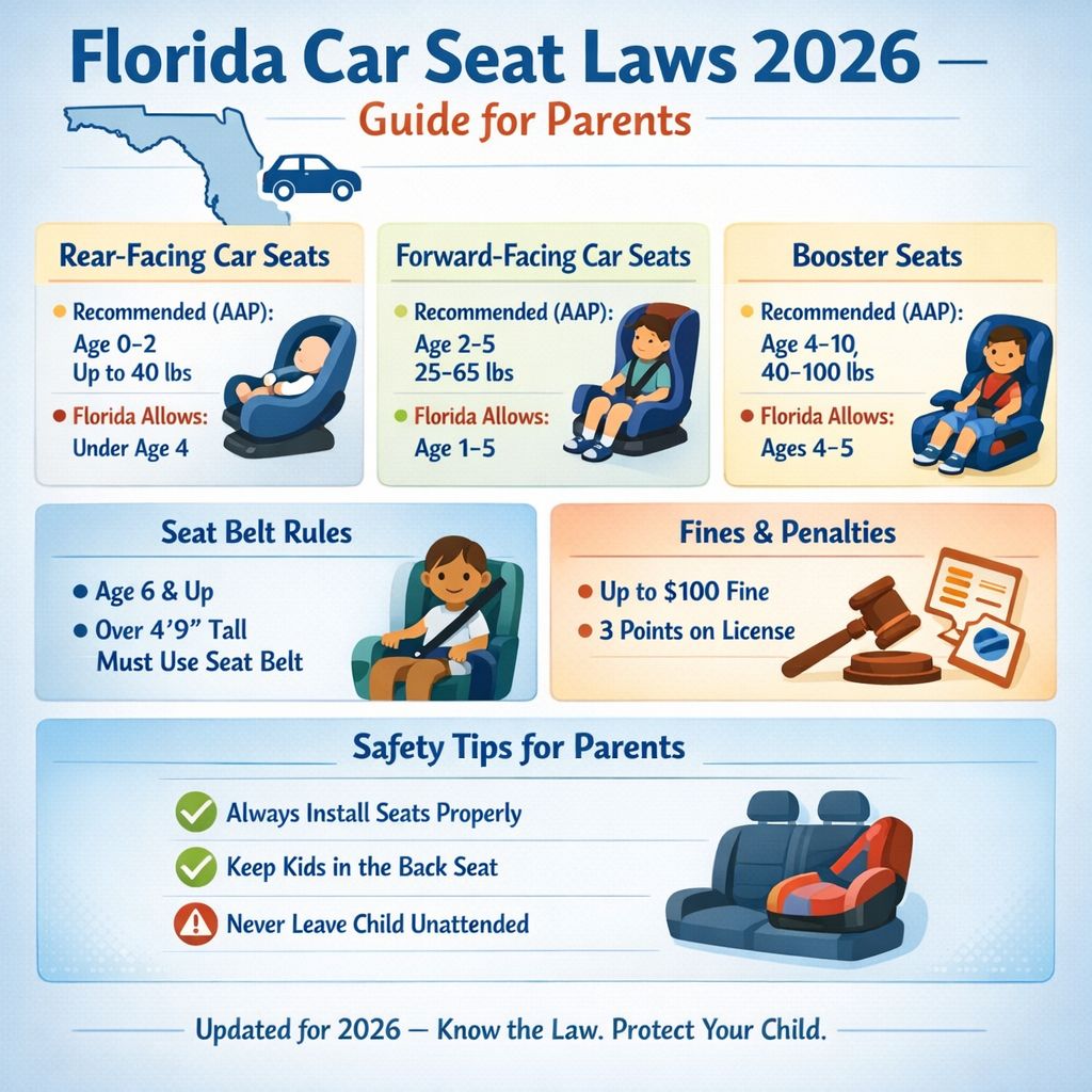 car seat laws Florida guide for parents in 2026